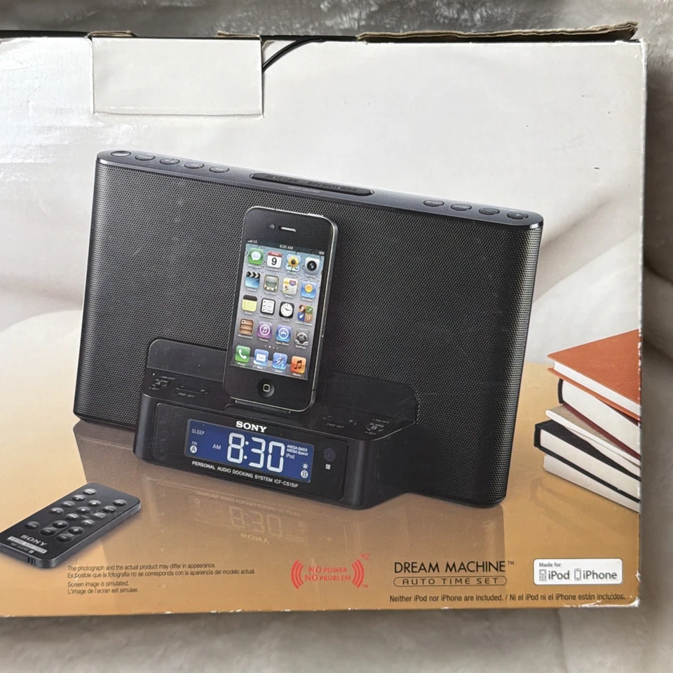 SONY Dream Machine ICF-CS15ip iPod & iPhone Dock & AM/FM Clock Radio New In Box - Image 3 of 4