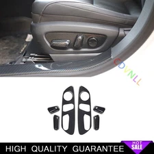 Seat Button Handle Panel Cover For Lexus ES250 300h 350 2019~2023 Carbon Fiber