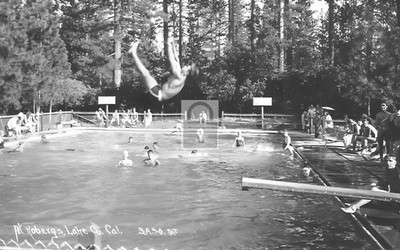 Hoberg's Resort Swimming Pool Lake County California CA - Reprint