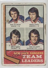 1974-75 Topps Team Leaders Rod Gilbert Brad Park #141 HOF 0cv