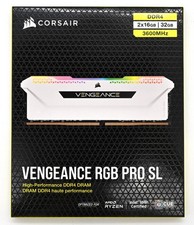 Corsair 32GB 2x16GB DDR4 3600MHz Vengeance RGB Pro SL Ram CMH32GX4M2D3600C18W