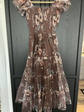 Cottagecore Fairycore Floral Midi Dress Coquette Puff Sleeve Romanticcore Dreamy