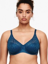 CHANTELLE 13F1 NORAH Molded Lace Bra  BLUE PETROLE  32D, 32DD  NWT 74