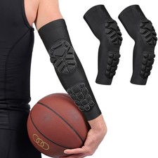 Compression Padded Elbow Sleeve for Sports 2 Pack Arm Forearm Crashproof Prot...