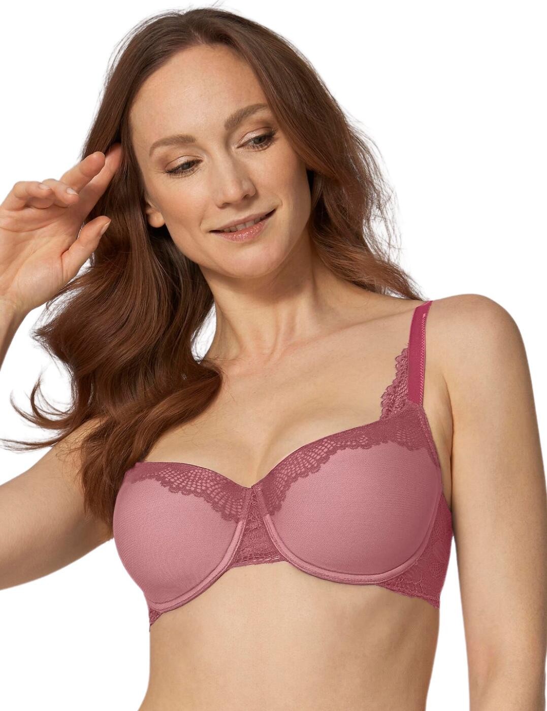 32D Triumph Lace Spotlight Padded Bra 10201570 Underwired Half Cup Womens Bras