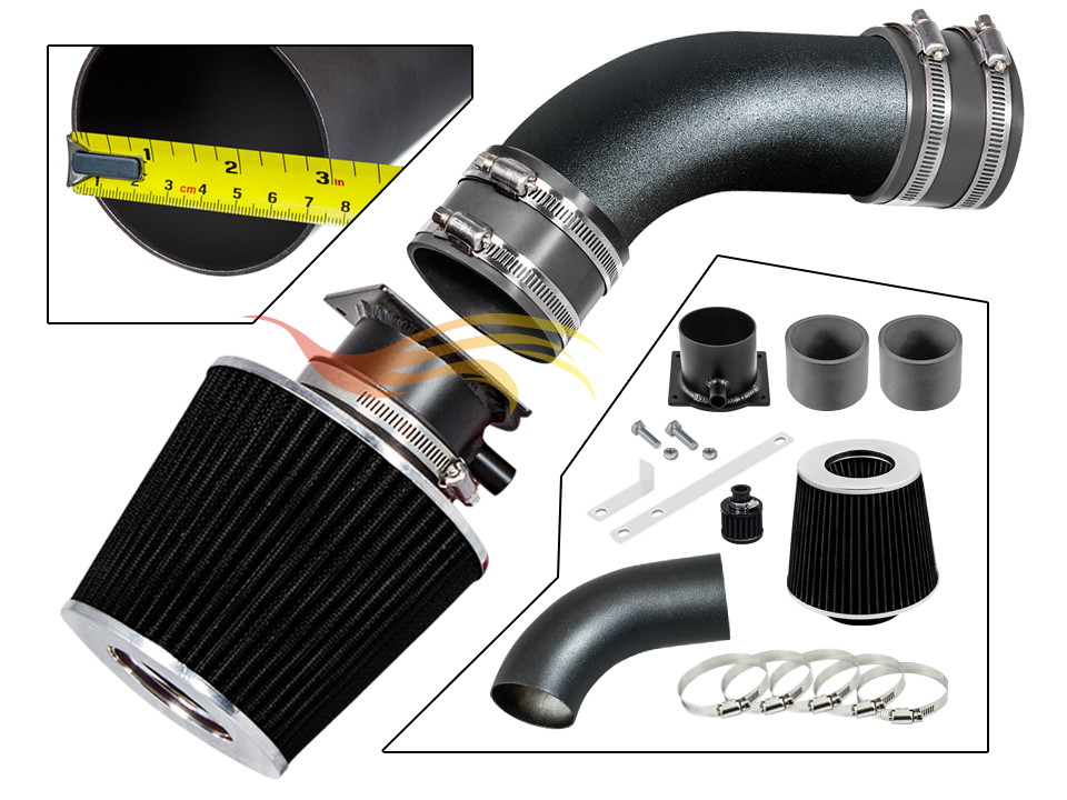 RW GREY Short Ram Air Intake Kit+ Filter 1996-2000 A4 A6 Cabriolet 2.8L V6