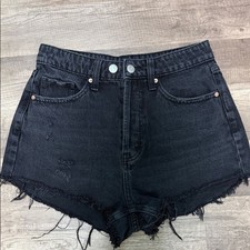 Wild Fable Distressed Black Denim Shorts, Size 2