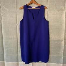 Everly Cobalt Blue Scalloped Hem Sleeveless Stretch Dress DR6014ST Large