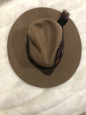 Sensi Studio Fieltro Macana Lentejuelas Mujer Sombrero Ala Suave 100% Lana Fieltro Lt Marrón S