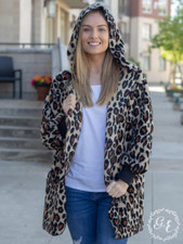 Wrap Me Up Wrap Jacket With Hoodie (leopard)