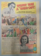 Pepsodent Toothpaste Ad: Wendy Was A Wash-Out ! from 1930's Size 11 x 15 inch