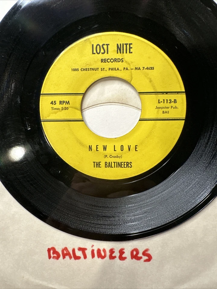 Baltineers - Moments Like This / New Love 7" 45 RPM Single Lost Nite Dusty Disc - Image 4 of 4