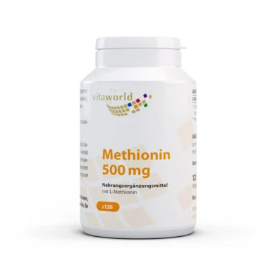 Metionina 500mg 120 Capsule Vita World Produzione in Farmacia in Germania