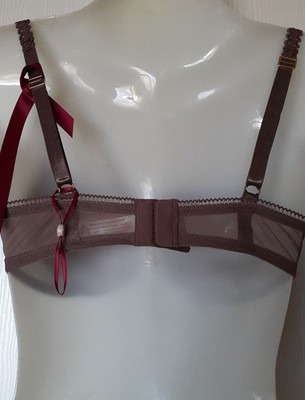 Soutien-Gorge Valisère Séductrice Sensuelle FR85D/EU70D - Tulle Brodé Chocolat Praline, Avec Armatures - Neuf Avec étiquettes
