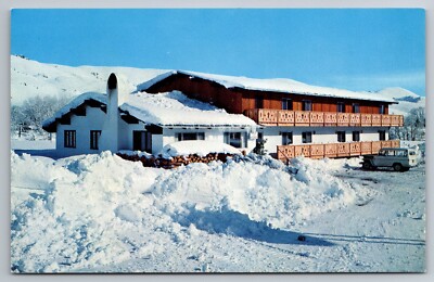 Tyrolean Lodge Sun Valley Idaho ID, Joe Koenig Owner-Manager, Ski Postcard N277