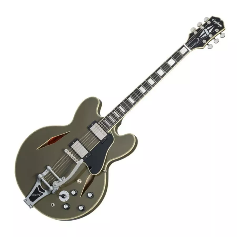 Epiphone Shinichi Ubukata ES-355 Custom Bigsby ver.02 Olive Drab w/Hard Case