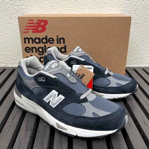 US 9.5 Genuine Japan Made UK New Balance M991NV NAVY