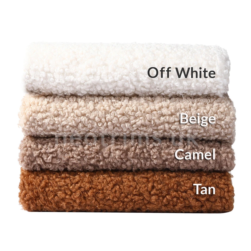 Tela de piel imitación oveja lana lazo rizado boucle felpa peluda vegano material artesanal Foto 4 de 4