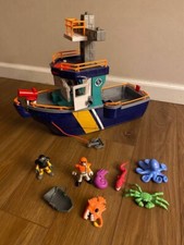 Fisher Price 2007 Imaginext barco rescate marítimo barco de la Guardia Costera retirado