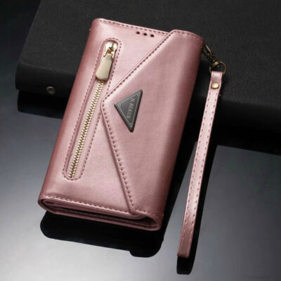 Crossbody Wallet Leather Phone Case For Samsung S9 S10 S20 S21 S22 S23 S24 S25