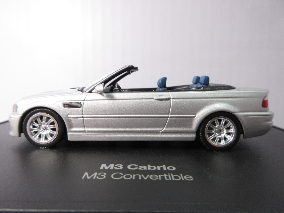 1:43 BMW M3 Cabrio BMW M3 Convertible Silver Die Cast Model