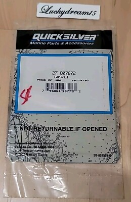 Mercury Quicksilver 27-807672 Relocator Tube Gasket OEM New Factory Parts