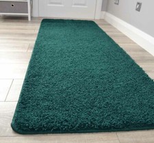 Long Short Thick Soft Shaggy Machine Washable Large Plain Hall Runners Rugs Mats