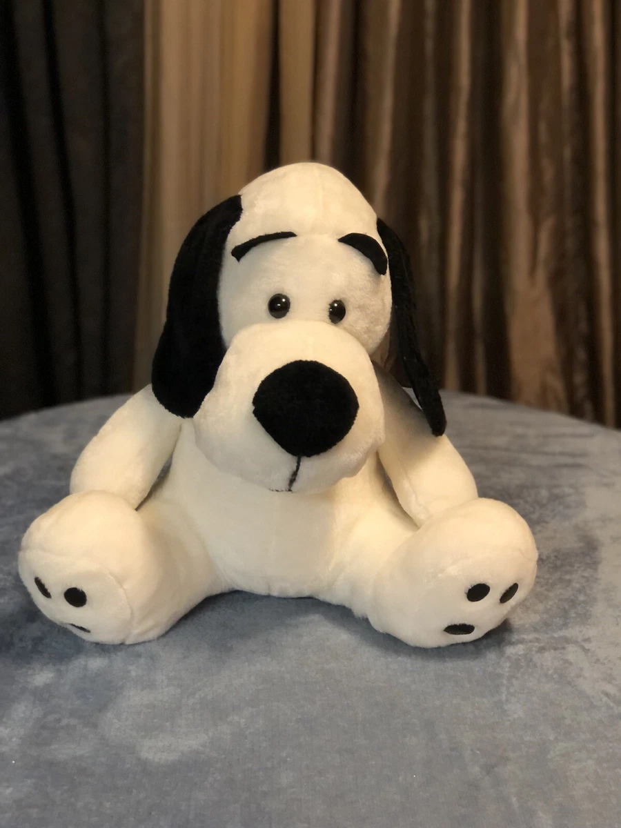 Large White Beagle Plush Black Ears Dog Puppy Toy Stuffed Animal
