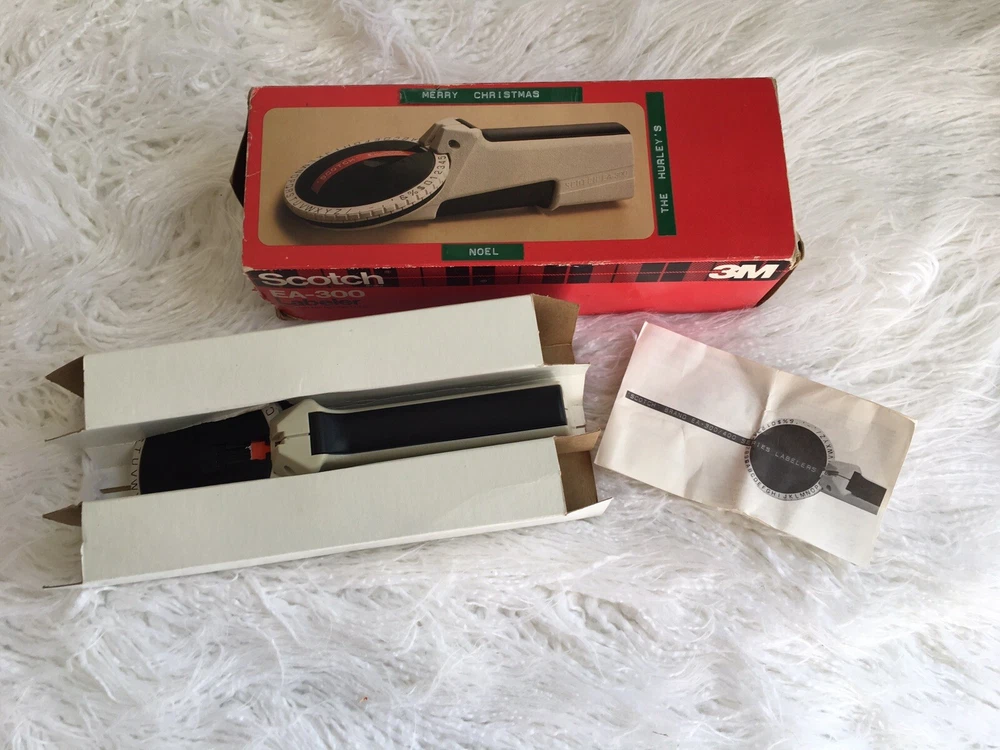 Vintage 80s 90s Scotch EA-300 Label Maker with Original Box & Instructions Vintage 80s 90s Scotch EA-300 Label Maker with Original Box & Instructions