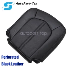Front Driver Bottom Perforated Leather Seat Cover Black For 08-13 Cadillac CTS