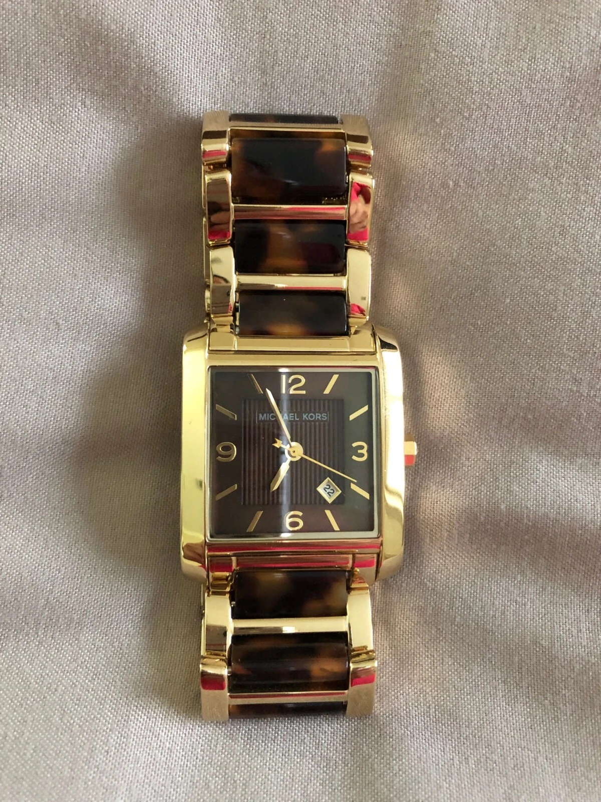 MICHAEL KORS Orologio donna guscio tartaruga Design quadrato unico