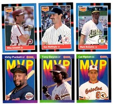 1988 and 1989 Donruss MVP Sets  Two Complete Sets 52 Total Cards