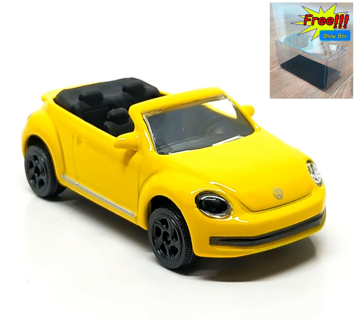 Majorette Volkswagen Beetle Cabriolet Yellow Wheel 5SVB 1/60