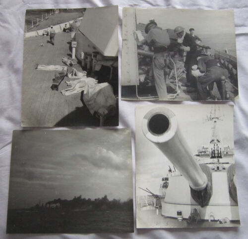 4 fotografías navales de la Royal Navy de la flota oriental 1944 islas Nicobar de Japón  - Imagen 1 de 10