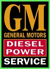 General Motors Diesel Power Service Vintage #2 1950's Re-drawn Sticker Decal