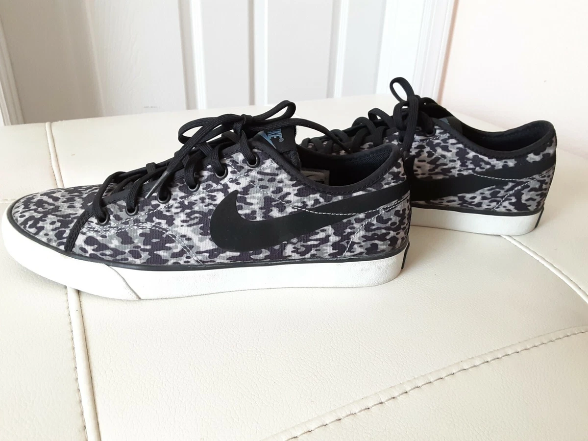 Nike Primo Court Women s Canvas Print Black Size 8.5 Sneakers