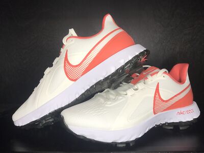 Nike React Infinity Pro Men's Size 8 Golf Shoe CT6620-104 White/Burnt Orange New