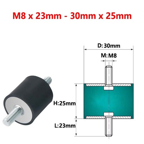 Male / Male Rubber Mount Car Boat Bobbin Anti Vibration M3 - M20 Cylindrical / A - Picture 54 of 110