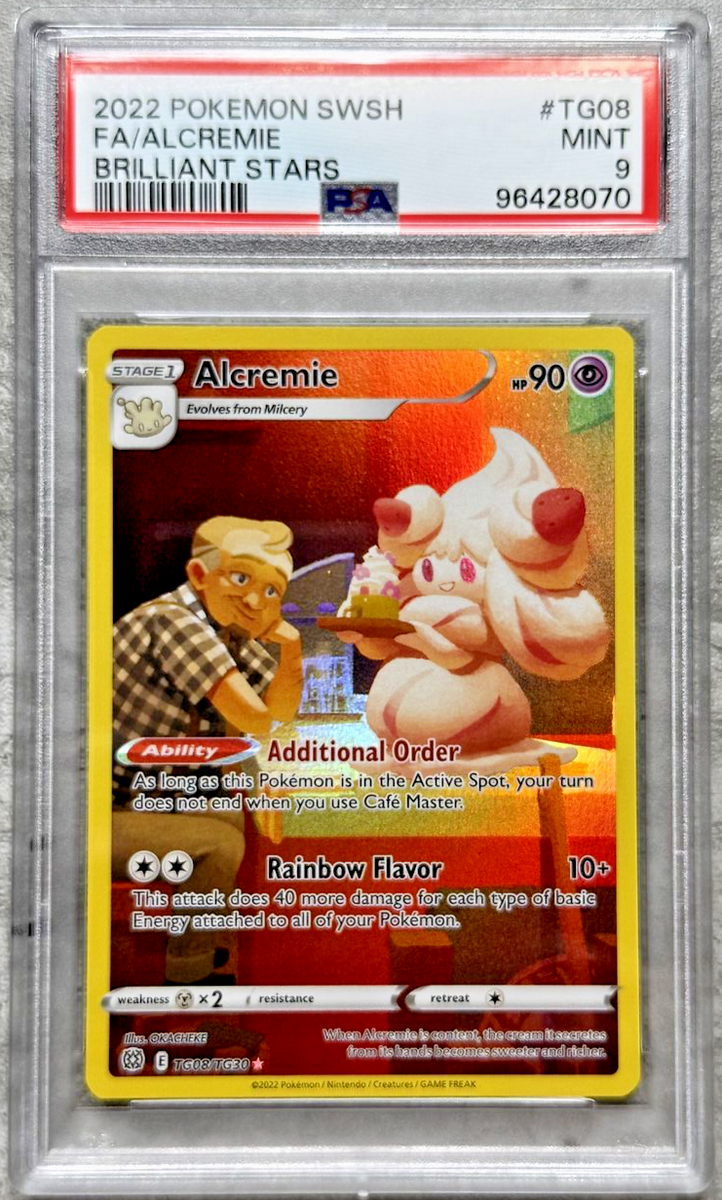 Pokémon Card Alcremie Full Art Holo Rare PSA 9 Mint, Brilliant