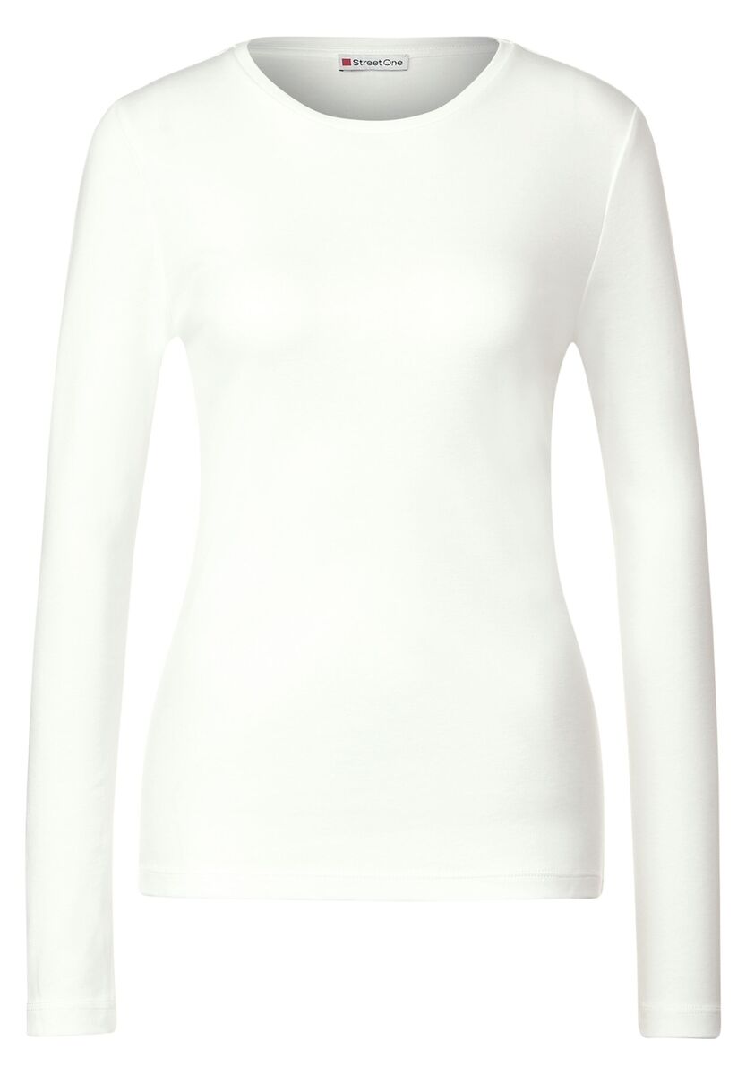 Street One Basic Langarmshirt in Off White | eBay