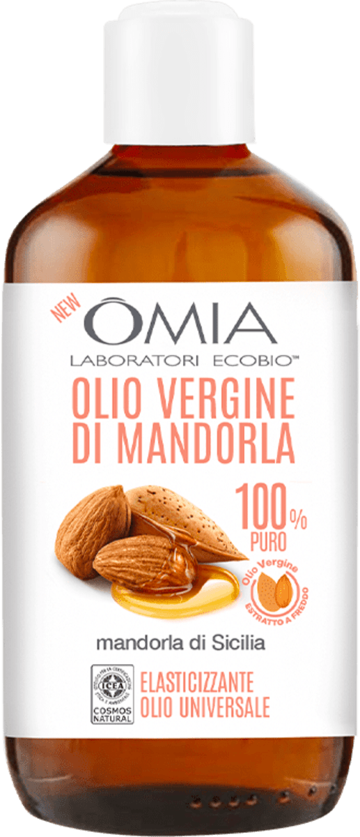 2 PEZZI OMIA Olio vergine di mandorla di Sicilia, da 200 ml