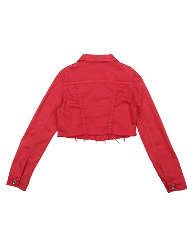 UVP 110€ PATRIZIA PEPE JEANS Kinder Crop Jacke Gr. S / 6Y ausgefranst Made in Italy - Bild 2 von 4