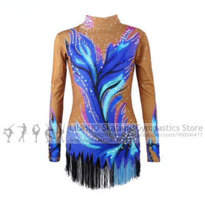 Girls Rhythmic Gymnastics Leotards Girls Performance Suit Ice Skating Dress