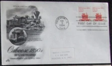 USA FDC RAILROAD CABOOSE TRAIN 1980s, 1984