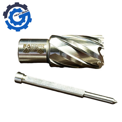 New Badger Annular Cutter 1'' Cutter Dia 1'' Docc, Pilot Pin Included BAD 24132