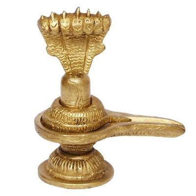 Messing Shiva Mukhalingam Shivling Statue Lingam Bholenath Idol für Heim Deko