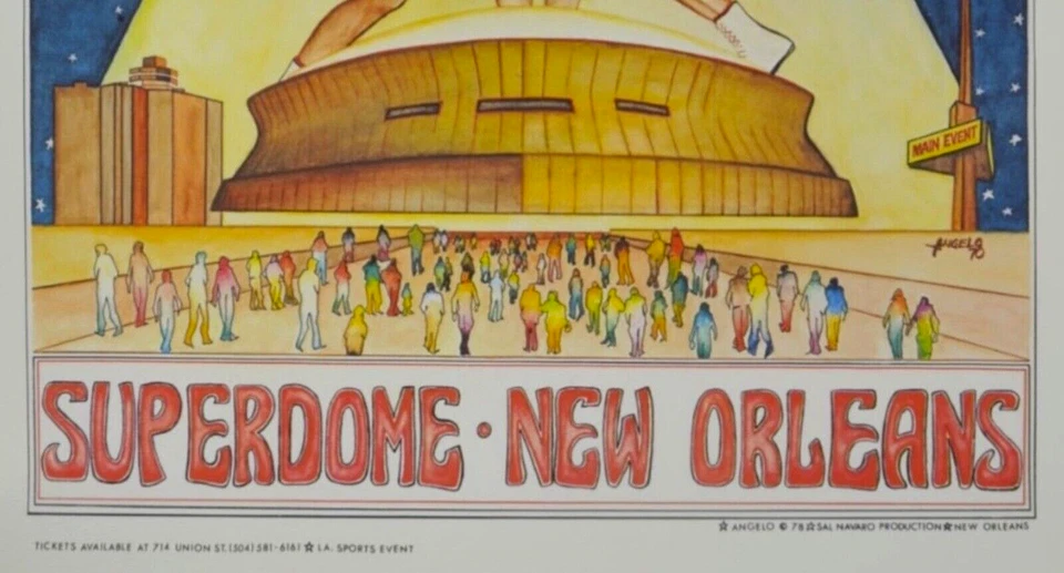 1978 Muhammad Ali vs. Leon Spinks Rematch  On-Site Original Boxing Poster 18x24 - Image 2 of 3