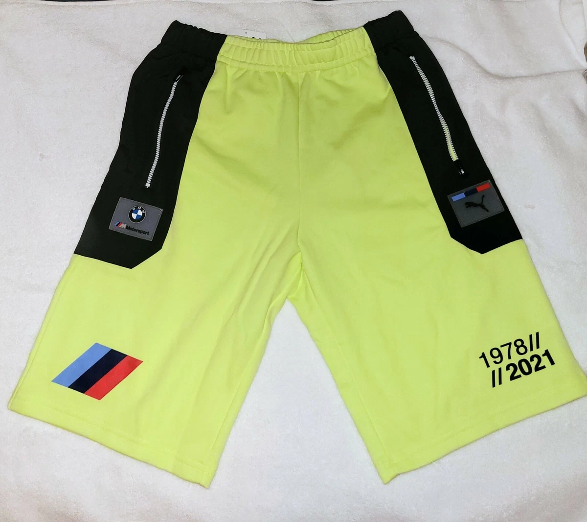 Puma bmw shorts yellow hotsell