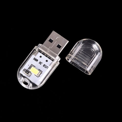 Transparent Emergency Single LED Laptops Bulb USB Reading Light Computer Lamp - Photo 6/10