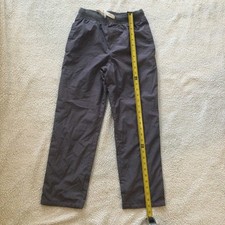 Carter s Kids Lined Jogger Pants W/ Pockets Gray Blue White Youth Size 10/12
